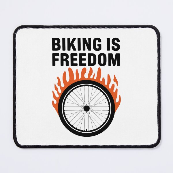 Item preview, Biking is Freedom - Fiery Bike Wheel Design. designed and sold by RGShirtWorks.