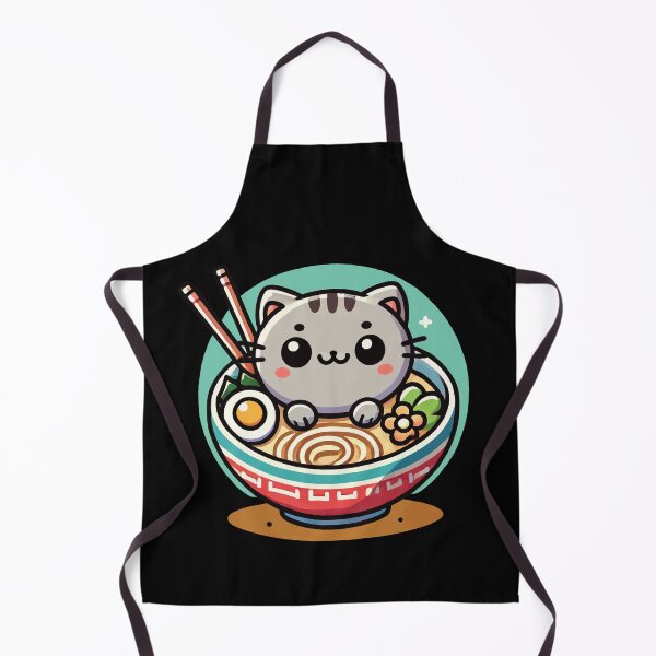 Item preview, Kawaii Cat in Ramen Bowl Streetwear Style designed and sold by LuminOrb.