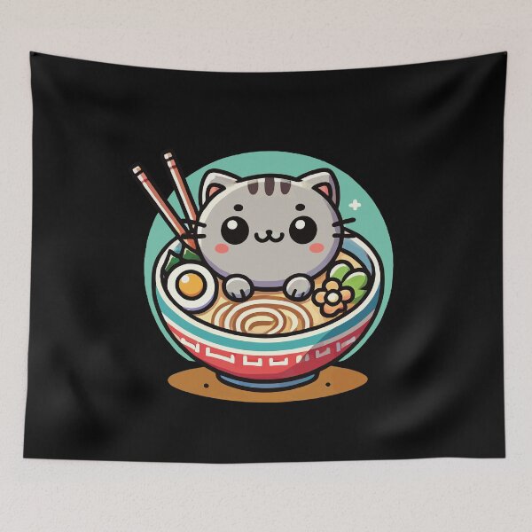 Artikelvorschau, Kawaii Katze Ramen Nudeln Japanische Streetwear entworfen und verkauft von LuminOrb.