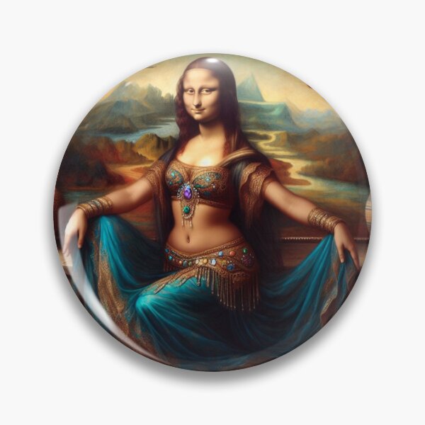 Item preview, Dancing Mona Lisa Leonardo Da Vinci art parody designed and sold by ArtUnova.