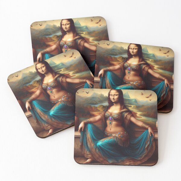 Item preview, Dancing Mona Lisa Leonardo Da Vinci art parody designed and sold by ArtUnova.