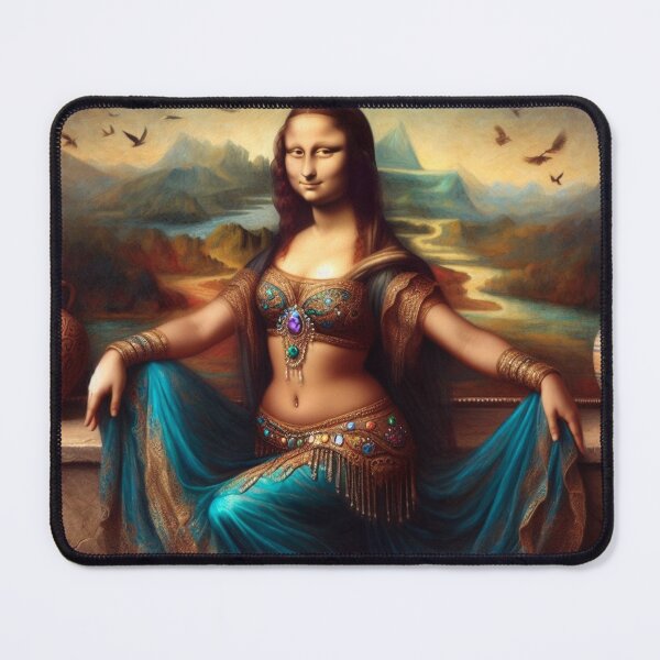 Item preview, Dancing Mona Lisa Leonardo Da Vinci art parody designed and sold by ArtUnova.