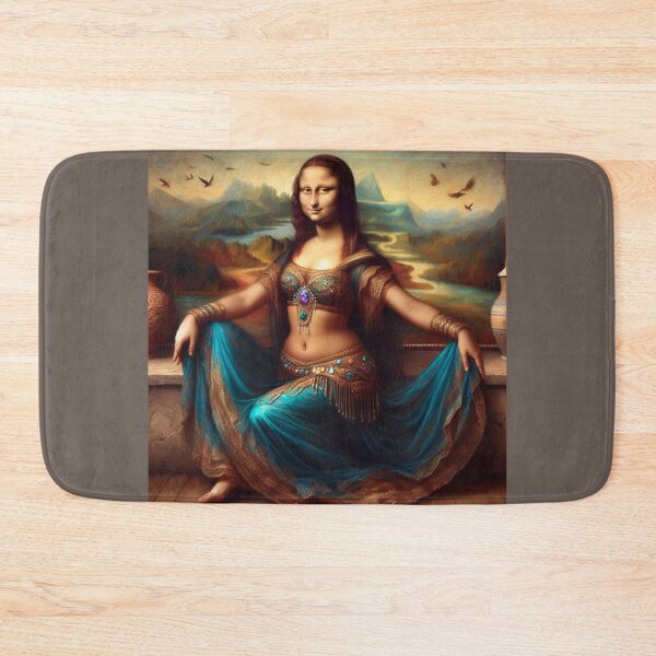 Item preview, Dancing Mona Lisa Leonardo Da Vinci art parody designed and sold by ArtUnova.