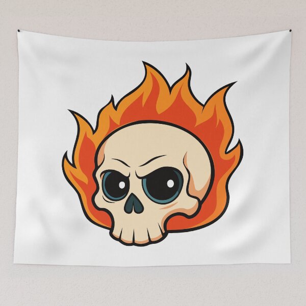 Item preview, Skull in flames. designed and sold by GregorySmithRed.