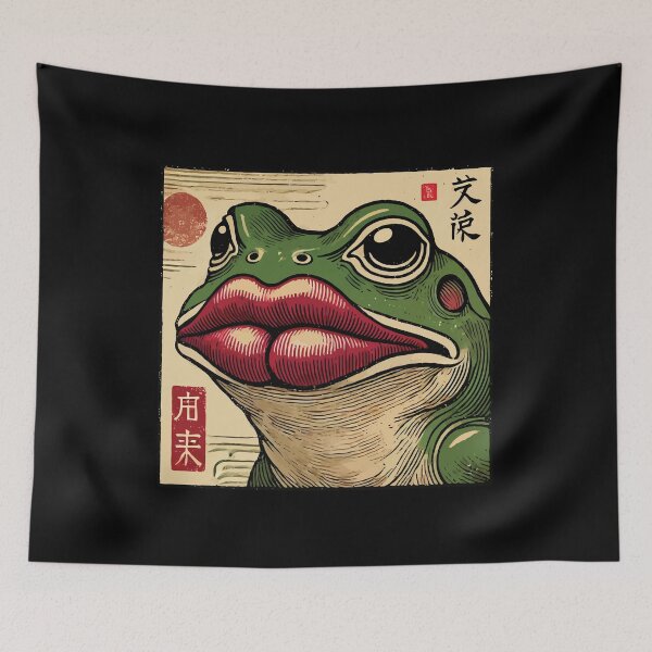 Item preview, Funny Japanese Ukiyo-e Frog Streetwear Meme designed and sold by LuminOrb.