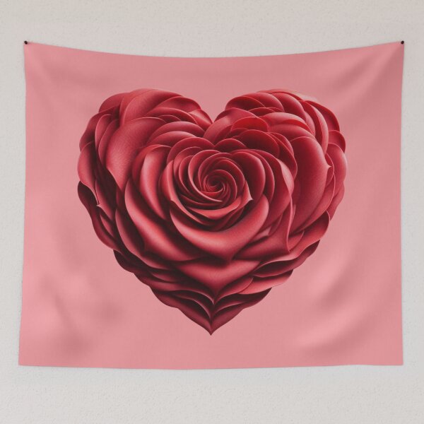Item preview, Heart-shaped Rose Petals, Salmon Pink Background, Big designed and sold by Gaborai.