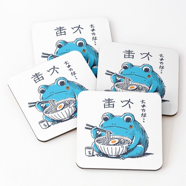 Item preview, Kawaii Ramen Frog Ukiyo-e Retro Aesthetics designed and sold by LuminOrb.