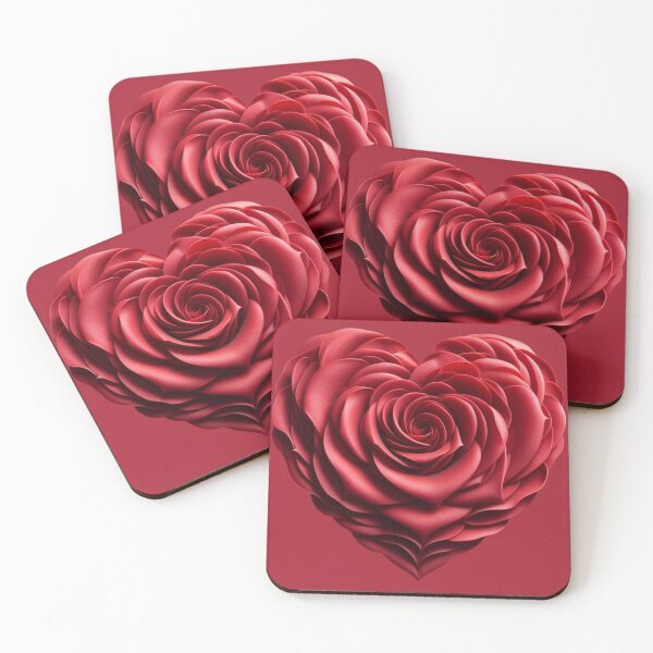 Item preview, Heart-shaped Rose Petals, Carmine Red Background, Big designed and sold by Gaborai.