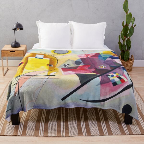 Item preview, Wassily Kandinsky, yellow red blue abstract forms designed and sold by Mauswohn.