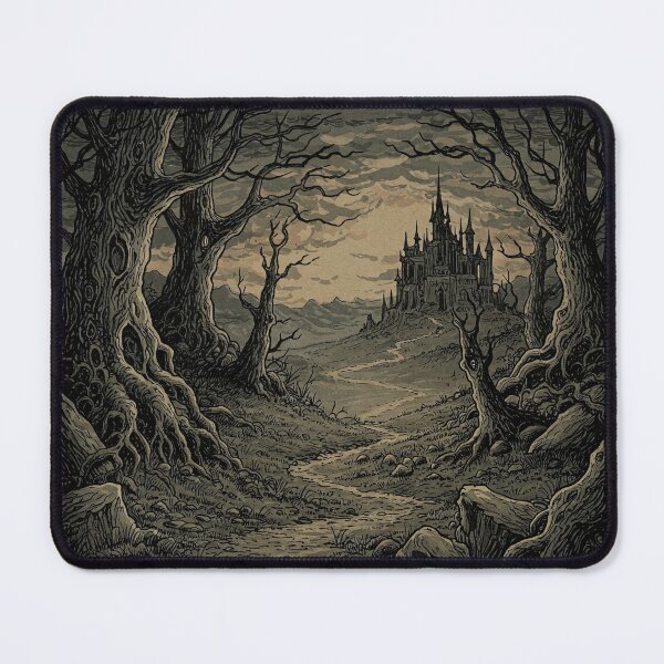 Item preview, Aesthetic dark Fantasy landscape with castle designed and sold by Darkifun.