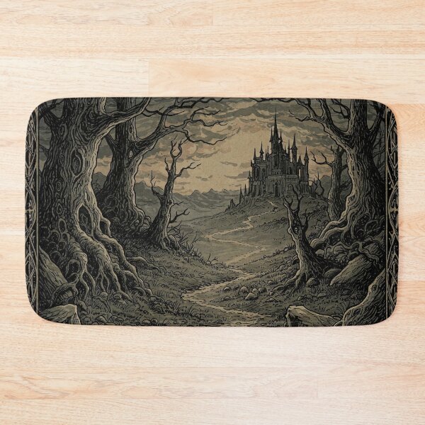 Item preview, Aesthetic dark Fantasy landscape with castle designed and sold by Darkifun.