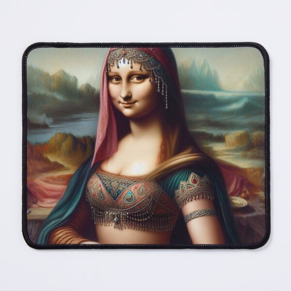 Item preview, Oriental Mona Lisa Leonardo Da Vinci art parody designed and sold by ArtUnova.