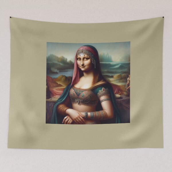 Item preview, Oriental Mona Lisa Leonardo Da Vinci art parody designed and sold by ArtUnova.