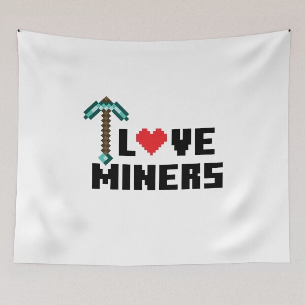 Item preview, I Love Miners Pixel Valentines Day designed and sold by HIISESSOL.