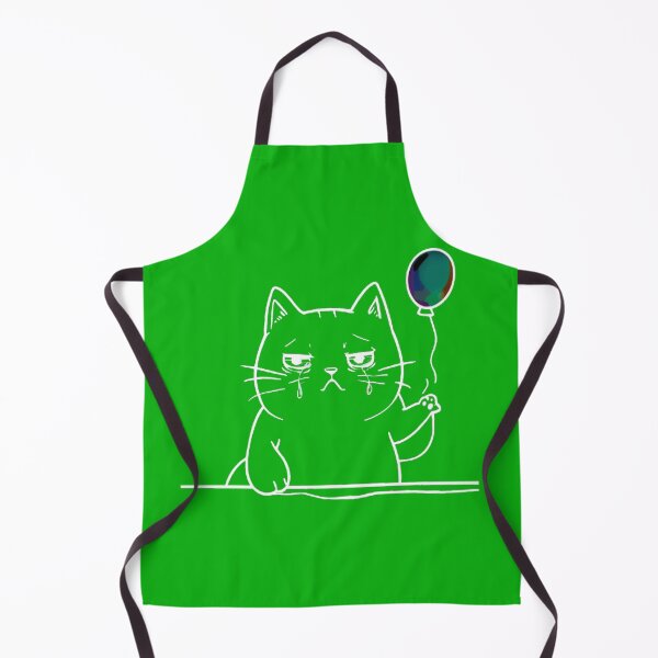 Item preview, Sad Crying Cat with a Lost Colorful Balloon – Emotional Feline Art designed and sold by TOYE TO.