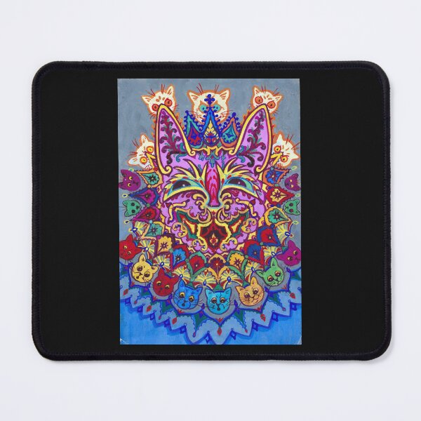 Vista previa del artículo con la obra «Gatos psicodélicos Louis Wain Artista inglés», diseñado y vendido por bluefrog.