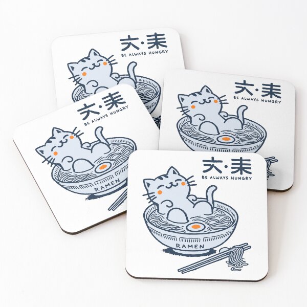 Item preview, Kawaii Ramen Cat Japanese Streetwear Art designed and sold by LuminOrb.