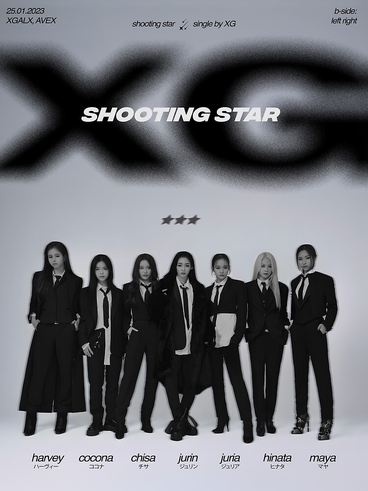 XG K-Pop 'Shooting Star' Girl Group Music Poster