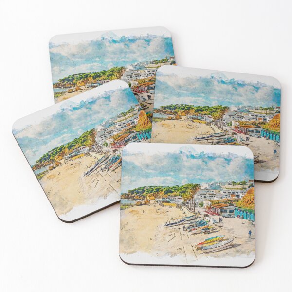 Item preview, Olhos De Agua Algarve Portugal Watercolour Effect designed and sold by GG WALL ART.