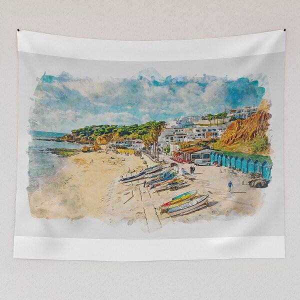 Item preview, Olhos De Agua Algarve Portugal Watercolour Effect designed and sold by GG WALL ART.