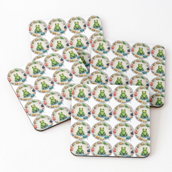 Item preview, Frog Evolution Circle - Cute Amphibian & Nature Design designed and sold by shufflik.