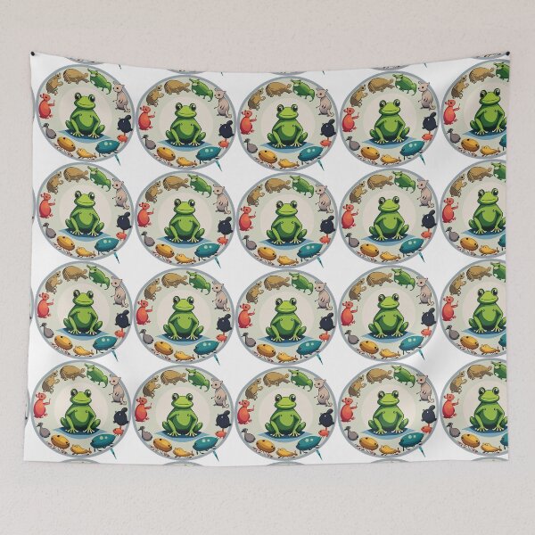 Item preview, Frog Evolution Circle - Cute Amphibian & Nature Design designed and sold by shufflik.