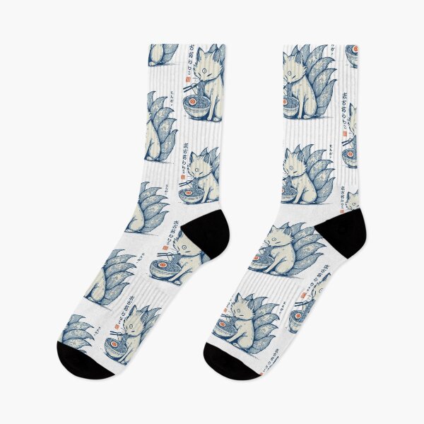 Item preview, Kawaii Kitsune Enjoying Ramen in Retro Ukiyo-e designed and sold by LuminOrb.