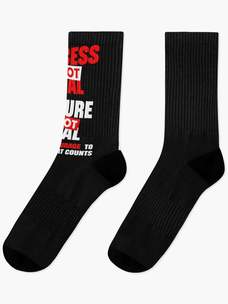 Thumbnail 1 of 5, Socks, Success Is Not Final, Failure Is Not Fatal designed and sold by RADesigns21.