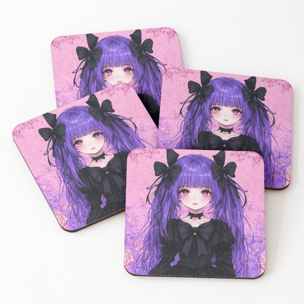 Item preview, Gothic Anime Girl – Dark Aesthetic Kawaii Art designed and sold by bgrzblkdigital.