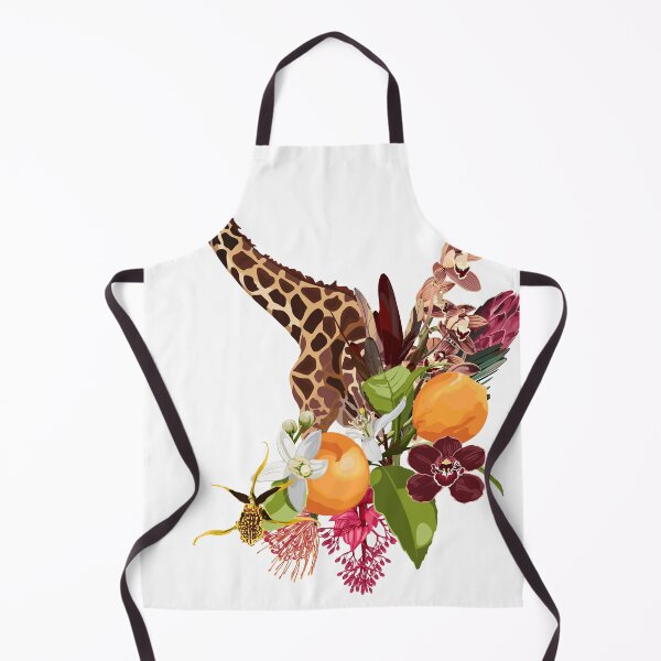Item preview, Graceful giraffe and tropical flowers and fruit composition. designed and sold by MatyKotiv.