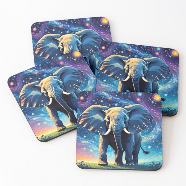 Item preview, Starry Night Sky Elephant Painting  designed and sold by Bunmigraphics .