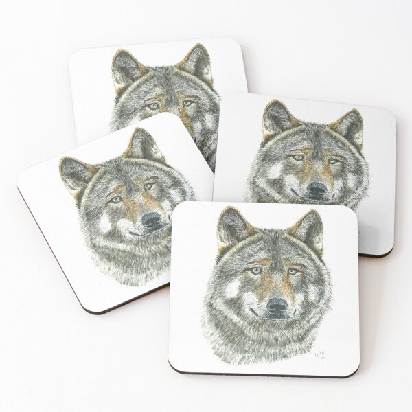 Item preview, wolf, looking mysterious or...is he dangerous? designed and sold by AquarelJanine.