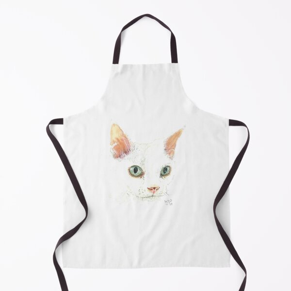 Item preview, White cat, Devon Rex designed and sold by AquarelJanine.