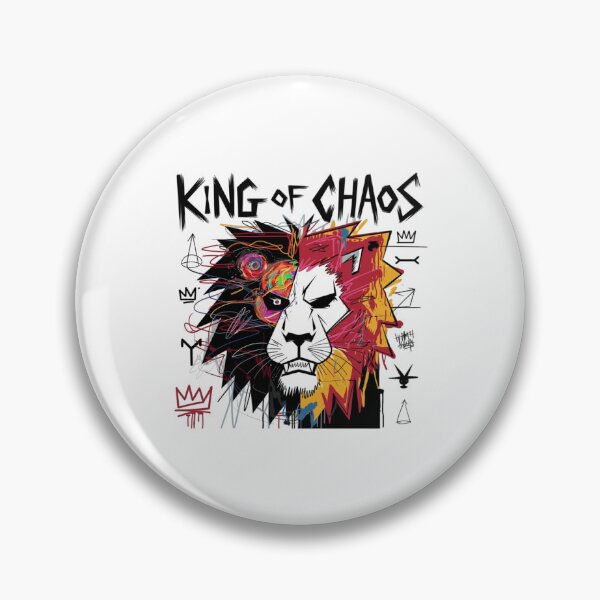 Item preview, King of Chaos, The Untamed Roar, Chaos, Lion, funnyfits70, Humor, Funny, retro, vintage, funny quotes, animal humor, designed and sold by FunnyFits70.