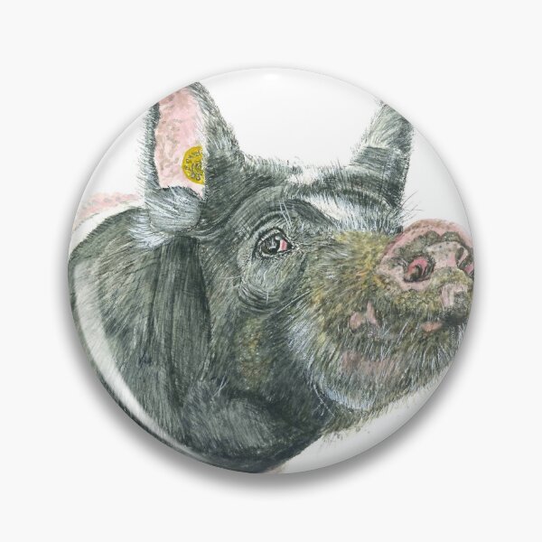 Item preview, Stubborn funny pig rooting in the mud designed and sold by AquarelJanine.