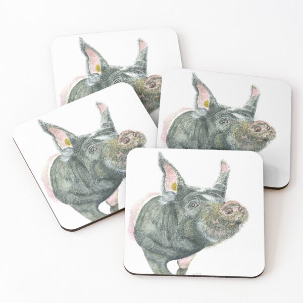 Item preview, Stubborn funny pig rooting in the mud designed and sold by AquarelJanine.
