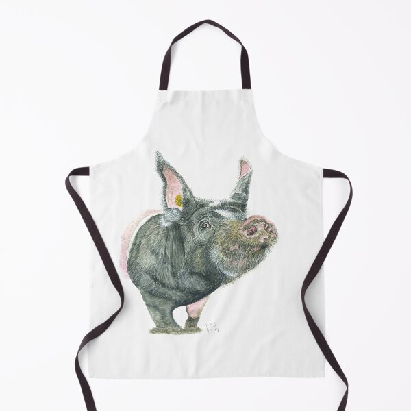 Item preview, Stubborn funny pig rooting in the mud designed and sold by AquarelJanine.