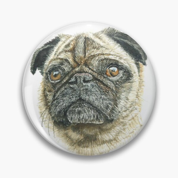 Item preview, The adorable pug designed and sold by AquarelJanine.