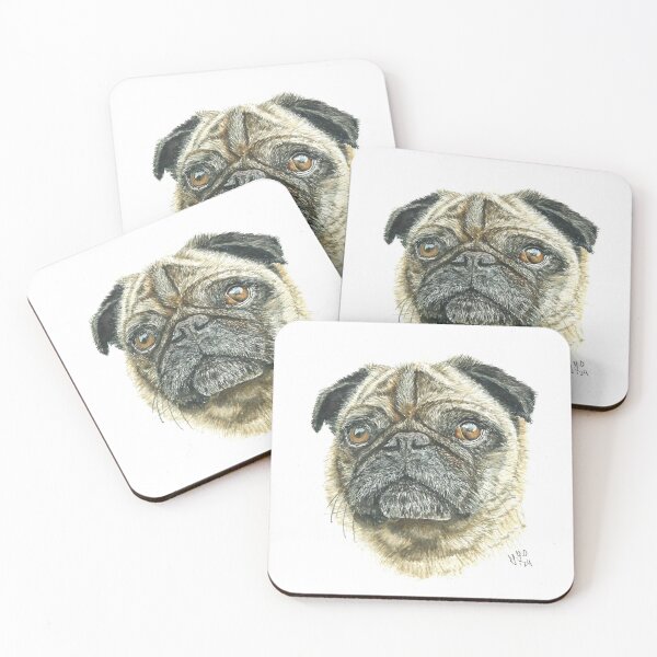 Item preview, The adorable pug designed and sold by AquarelJanine.