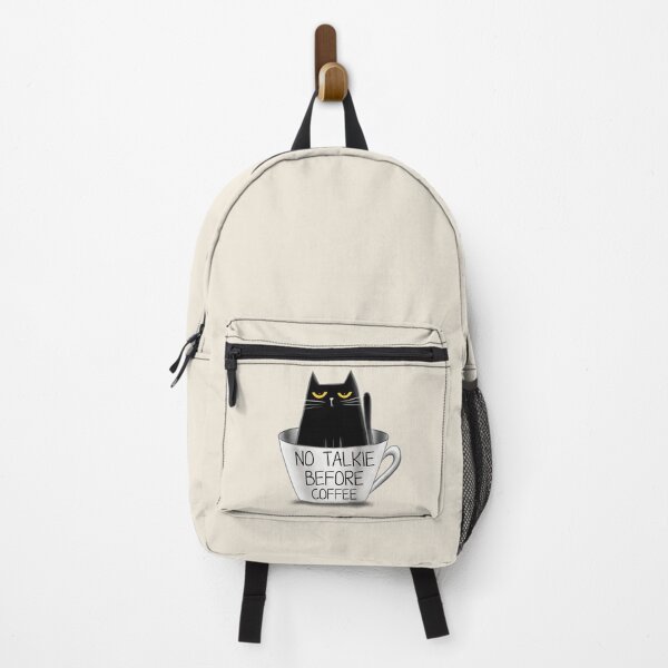 Item preview, Meme divertido del gato negro: no hables antes del café designed and sold by Makitsu Neko.