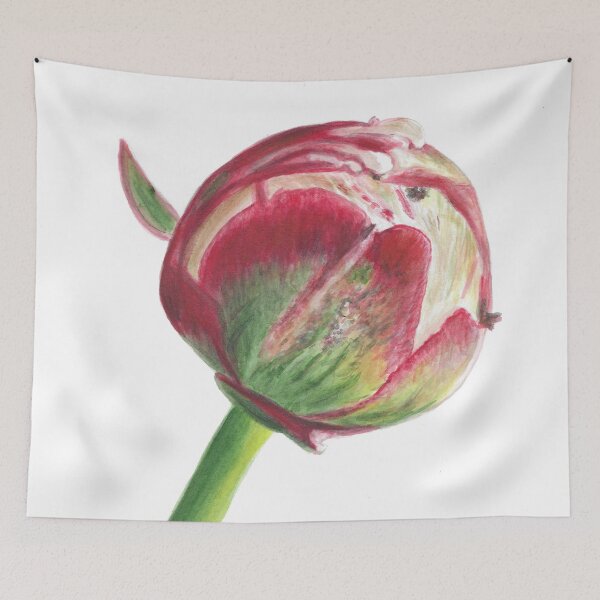 Item preview, A peony bud designed and sold by AquarelJanine.