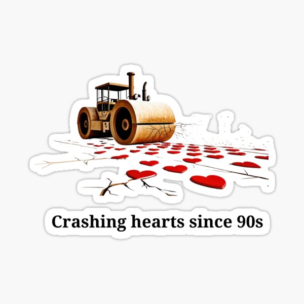Crashing Hearts – Heart Crusher Sticker