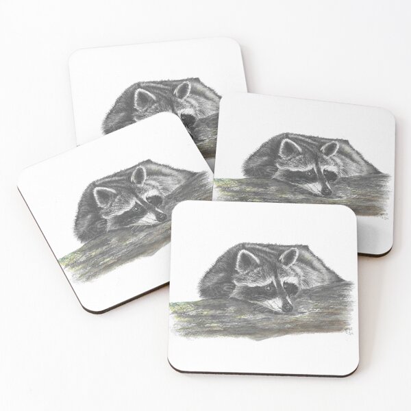 Item preview, A curious raccoon designed and sold by AquarelJanine.