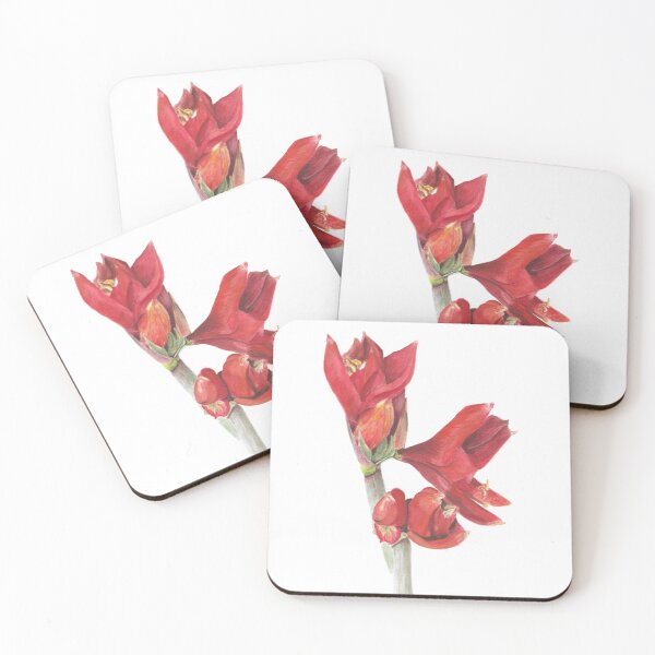 Item preview, Red amaryllis designed and sold by AquarelJanine.