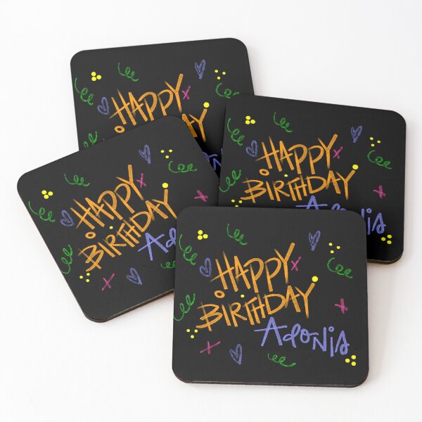 Item preview, HAPPY BIRTHDAY ADONIS CUSTOM NAME  designed and sold by GIVENGRACE.ART.
