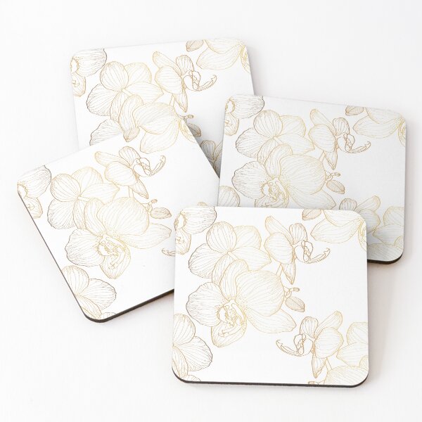 Item preview, Orchid flower golden line design. designed and sold by MatyKotiv.