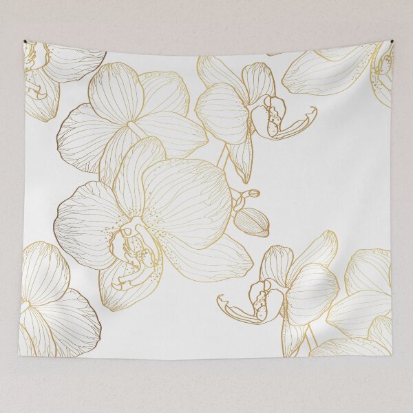 Item preview, Orchid flower golden line design. designed and sold by MatyKotiv.