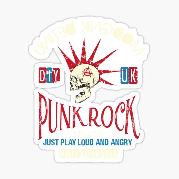 Punk Rock, DIY, UK, United Kingdom stamp , T- shirt. | Poster