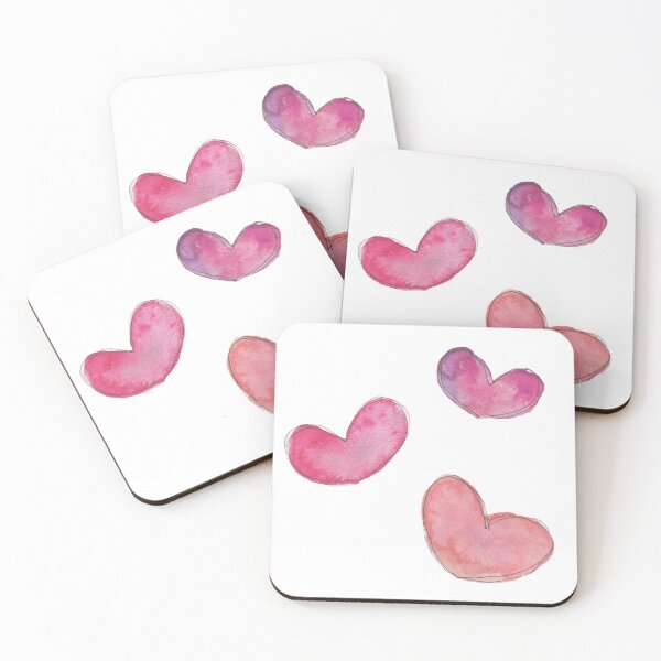 Item preview, Three pink scribbled hearts designed and sold by AcornDesign.
