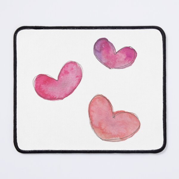 Item preview, Three pink scribbled hearts designed and sold by AcornDesign.